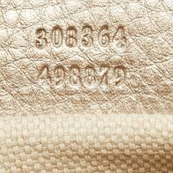 Pre Owned Gucci Metallic Leather Small Soho Disco Crossbody Bag