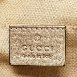 Pre Owned Gucci Metallic Leather Small Soho Disco Crossbody Bag