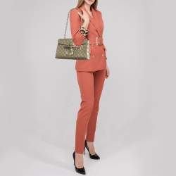 Pre Owned حقيبة كتف غوتشي إميلي سلسلة جلد غوكسيسيما ذهبي باهت وسط