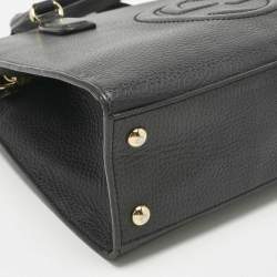 Pre Owned Gucci Black Leather Soho Tote