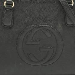Pre Owned Gucci Black Leather Soho Tote