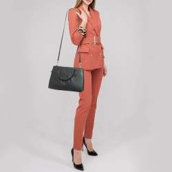 Pre Owned Gucci Black Leather Soho Tote