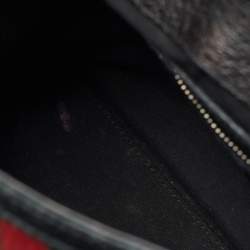 Pre Owned GuccI Black GG Canvas and Leather Web Treasure Shoulder Bag