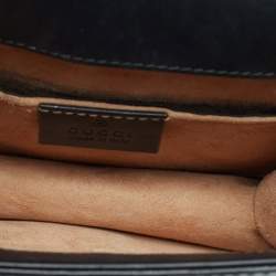 مملوكة مسبقًا حقي�بة كتف غوتشي سيلفي سلسلة ويب ميني جلد أسود