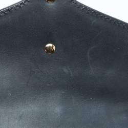 مملوكة مسبقًا حقيبة كتف غوتشي سيلفي سلسلة ويب ميني جلد أسود