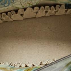 Pre Owned Gucci Multicolor Tiger Print Leather Horsebit 1955 Top Handle Bag