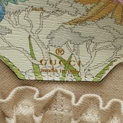 Pre Owned Gucci Multicolor Tiger Print Leather Horsebit 1955 Top Handle Bag