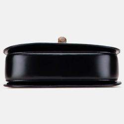 Pre Owned Gucci Black Calfskin Bamboo Night