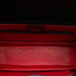Pre Owned Gucci Black Calfskin Bamboo Night
