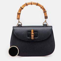 مملوكة مسبقًا Gucci Black Calfskin Bamboo Night