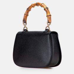 مملوكة مسبقًا Gucci Black Calfskin Bamboo Night