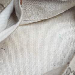 Pre Owned Gucci Beige/Brown GG Canvas and Leather Belt Bag