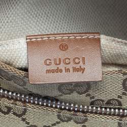 Pre Owned Gucci Beige/Brown GG Canvas and Leather Belt Bag