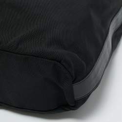 Pre Owned Gucci Black Leather and Nylon Drawstring Bucket Bag