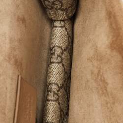 Pre Owned Gucci Beige GG Supreme Canvas and Suede Medium Dionysus Shoulder Bag