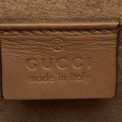 Pre Owned Gucci Beige GG Supreme Canvas and Suede Medium Dionysus Shoulder Bag