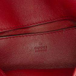 Pre Owned Gucci Red Mini Leather Blondie Crossbody