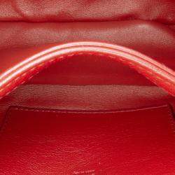 Pre Owned Gucci Red Mini Leather Blondie Crossbody
