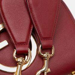 Pre Owned Gucci Red Mini Leather Blondie Crossbody