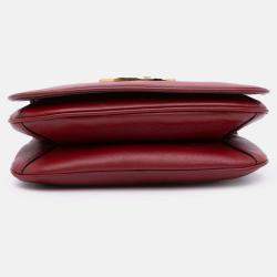 Pre Owned Gucci Red Mini Leather Blondie Crossbody