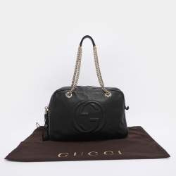Pre Owned Gucci Black Leather Large Soho Shoulder Bag