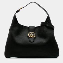 Pre Owned Gucci Black Medium Leather Aphrodite Satchel