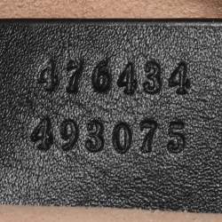 Pre Owned Gucci Black Matelassé Leather GG Marmont Belt Bag