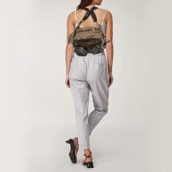 Pre Owned Gucci Beige/Brown GG Canvas and Leather Medium Darwin Convertible Backpack