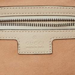 مملوكة مسبقًا Gucci White Leather Double G Large Aphrodite Shoulder Bag