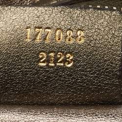 Pre Owned Gucci Metallic Grey Python and Leather Large Babouska Indy Top Handle Bag