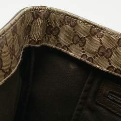 Pre Owned Gucci Brown/Beige GG Crystal Canvas Babouska Tote