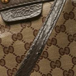 Pre Owned Gucci Brown/Beige GG Crystal Canvas Babouska Tote