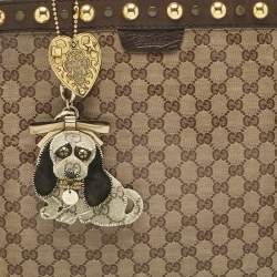 Pre Owned Gucci Brown/Beige GG Crystal Canvas Babouska Tote