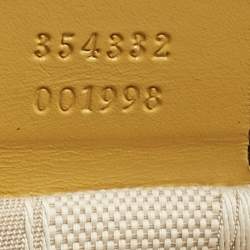 Pre Owned Gucci Mustard Diamante Leather Bowler Bag