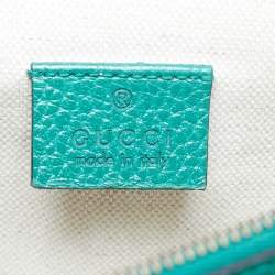 Pre Owned Gucci Green Leather Medium Dionysus Shoulder Bag