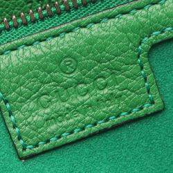 Pre Owned Gucci Green Medium Leather Aphrodite Crossbody