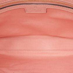 Pre Owned Gucci Blue/Pink Limited Edition Small GG Embroidered Denim Floral Jackie 1961 Crossbody