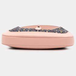 Pre Owned Gucci Blue/Pink Limited Edition Small GG Embroidered Denim Floral Jackie 1961 Crossbody