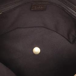 Pre Owned Gucci Beige/Brown GG Crystal Canvas Babouska Crest Dome Bag