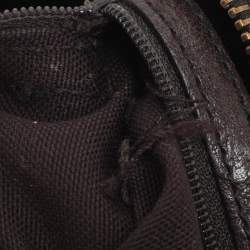 Pre Owned Gucci Beige/Brown GG Crystal Canvas Babouska Crest Dome Bag