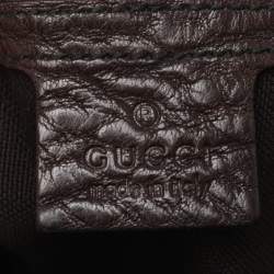 Pre Owned Gucci Beige/Brown GG Crystal Canvas Babouska Crest Dome Bag