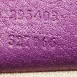 Pre Owned Gucci Purple Leather Large Emily Chain Shoulder Bag