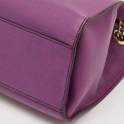 Pre Owned Gucci Purple Leather Large Emily Chain Shoulder Bag