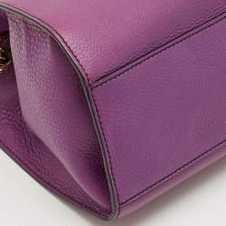 Pre Owned Gucci Purple Leather Large Emily Chain Shoulder Bag