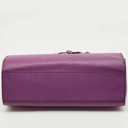 Pre Owned Gucci Purple Leather Large Emily Chain Shoulder Bag