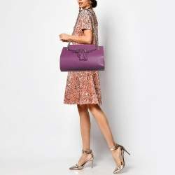 Pre Owned Gucci Purple Leather Large Emily Chain Shoulder Bag