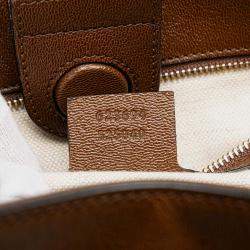Pre Owned Gucci Brown Medium Leather Horsebit 1955 Tote