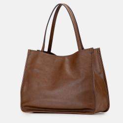 Pre Owned Gucci Brown Medium Leather Horsebit 1955 Tote