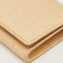 Pre Owned Gucci Cream Guccissima Patent Leather Broadway Clutch