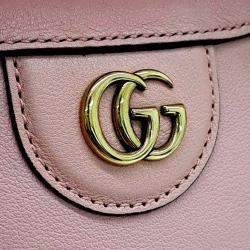 Pre Owned Gucci Pink Leather Diana Tote and Shoulder Bag